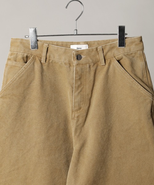 Bleme（ブレム）の「19oz ヴィンテージ加工 ワイドストレート 高密度ペインターダックパンツ（チノパンツ・メンズ・ブラック/カーキ/ベージュ・S/M/L/XL）」の12枚目の写真
