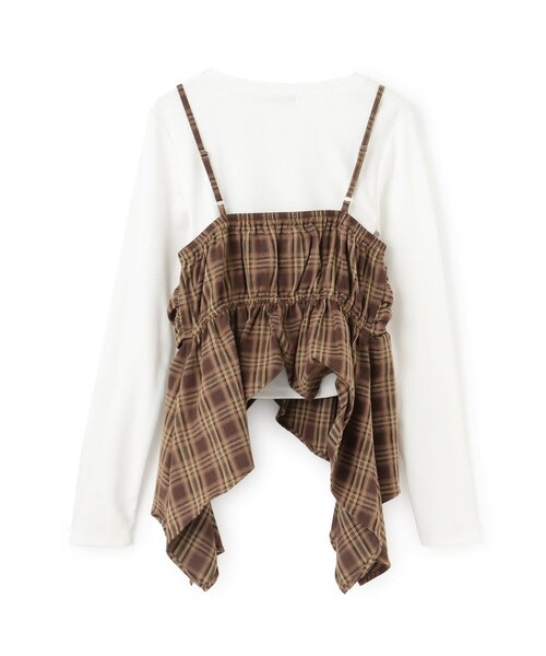 LOVETOXIC（ラブトキシック）の「インナーツキイレヘムチェックキャミソール（Tシャツ/カットソー・キッズ・ブラック/ブラウン・130cm/L:160cm/S:140cm/M:150cm）」の11枚目の写真