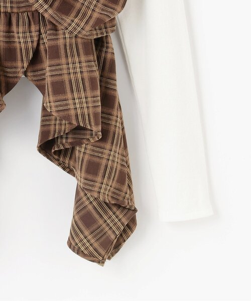 LOVETOXIC（ラブトキシック）の「インナーツキイレヘムチェックキャミソール（Tシャツ/カットソー・キッズ・ブラック/ブラウン・130cm/L:160cm/S:140cm/M:150cm）」の8枚目の写真