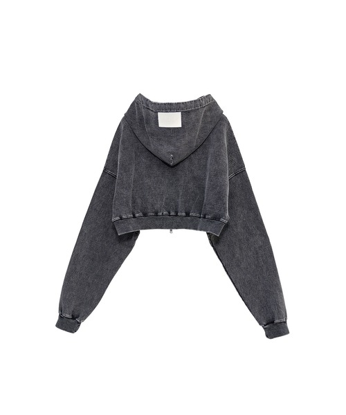 Nora Lily（ノラリリー）の「【Nora Lily】「elle」Chemical Denim Like Sweat Zip-up Hoodie（パーカー・レディース・インディゴブルー/ブラック・FREE）」の7枚目の写真