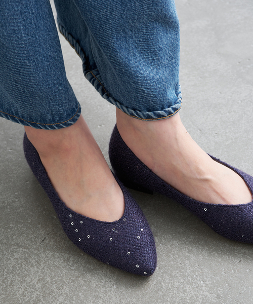 LE TALON（ルタロン）の「《追加》アーモンドプレーンフラット（バレエシューズ・レディース・ブラック系その他/ボルドー/ネイビー/ゴールド・24cm/24.5cm/23.5cm/21.5/21/25.5cm/25cm/23cm/22.5cm/22cm）」の3枚目の写真