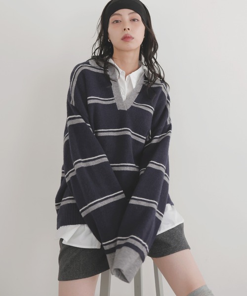 REPLAY ＸＬニット　アルパカ込み シャギージャカードワイドラグランニット（ニット/セーター