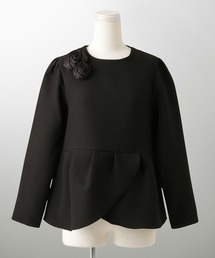 襟付き ジャガード ペプラム ブラウス HUIT（シャツ/ブラウス）｜HUIT