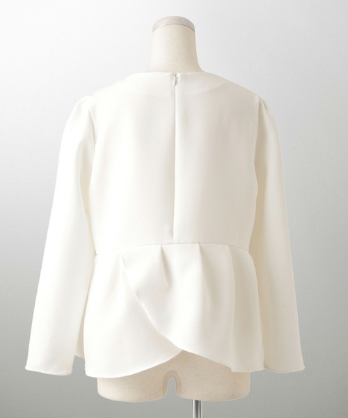 HUIT bouquet(ユイット)の「バラモチーフ クロス トップス HUIT(シャツ/ブラウス・レディース・ホワイト/ブラック・M)」の8枚目の写真