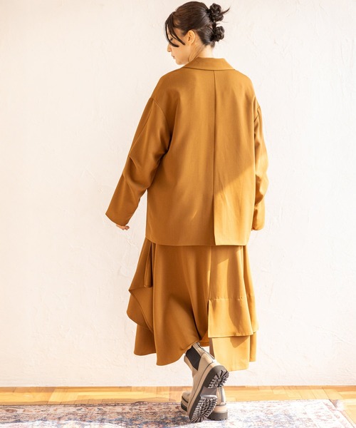 OSMOSIS（オズモーシス）の「切替フレアースカート（スカート・レディース・グレー/ブラック/キャメル・ONE SIZE）」の12枚目の写真