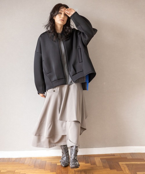 OSMOSIS（オズモーシス）の「切替フレアースカート（スカート・レディース・グレー/ブラック/キャメル・ONE SIZE）」の22枚目の写真