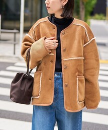 coen（コーエン）の「リバーシブル ノーカラーコーデュロイブルゾン【インフルエンサー紹介アイテム】（ノーカラージャケット）」