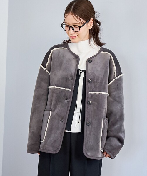 ノーカラーコーデュロイジャケット サイズ44 CAMBIO ジャケット ノーカラージャケット mj9453- コーデュロイノー