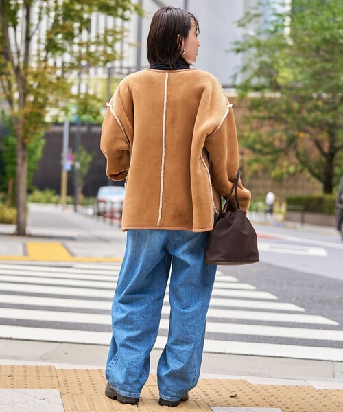 リバーシブル ノーカラーコーデュロイブルゾン【インフルエンサー紹介