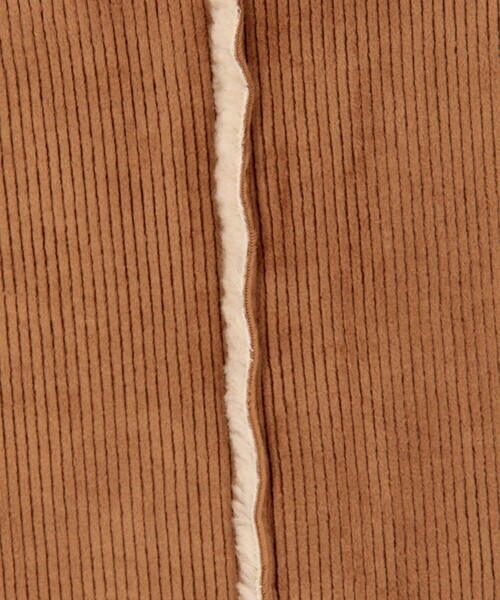 coen（コーエン）の「リバーシブル ノーカラーコーデュロイブルゾン【インフルエンサー紹介アイテム】（ノーカラージャケット・レディース・ブラウン/ダークグレー/ナチュラル・M/L）」の6枚目の写真