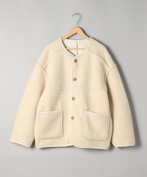 coen（コーエン）の「リバーシブル ノーカラーコーデュロイブルゾン【インフルエンサー紹介アイテム】（ノーカラージャケット・レディース・ブラウン/ダークグレー/ナチュラル・M/L）」の12枚目の写真