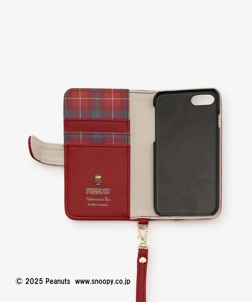 Afternoon Tea(アフタヌーンティー)の「ブック型iPhone8/7/SE3・2ケース/PEANUTS/Afternoon Tea Original Tartans(スマホケース/カバー・レディース・レッド・ONE SIZE)」の2枚目の写真