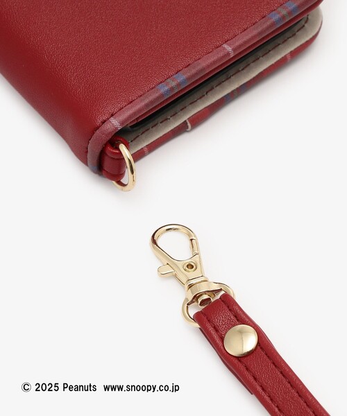 Afternoon Tea(アフタヌーンティー)の「ブック型iPhone8/7/SE3・2ケース/PEANUTS/Afternoon Tea Original Tartans(スマホケース/カバー・レディース・レッド・ONE SIZE)」の4枚目の写真