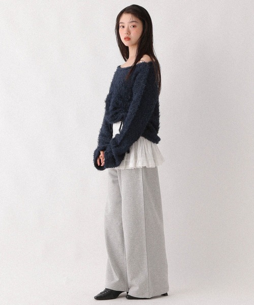 Heather(ヘザー)の「2WAYワイドスウェットパンツ2 599663(スウェットパンツ・レディース・スミクロ/グレー/グレー系その他/ブラウン系その他/ピンク・FREE)」の17枚目の写真