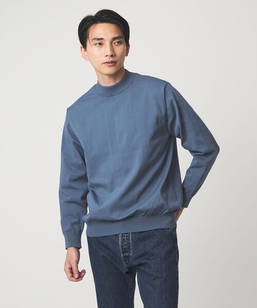 A+ ポリエステル モックネック ニット -ウォッシャブル-（ニット