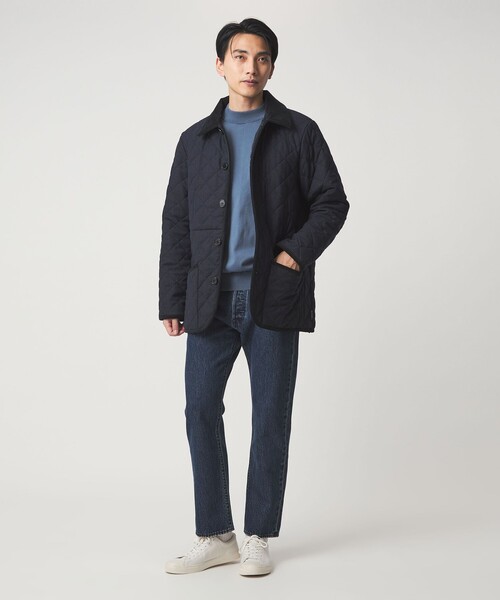 green label relaxing（グリーンレーベルリラクシング）の「A+ ポリエステル モックネック ニット -ウォッシャブル-（ニット/セーター・メンズ・ライトグレー/ブラック/ライトブルー・M/XL/L/S）」の6枚目の写真