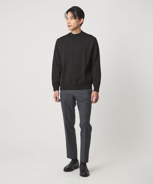 green label relaxing（グリーンレーベルリラクシング）の「A+ ポリエステル モックネック ニット -ウォッシャブル-（ニット/セーター・メンズ・ライトグレー/ブラック/ライトブルー・M/XL/L/S）」の7枚目の写真
