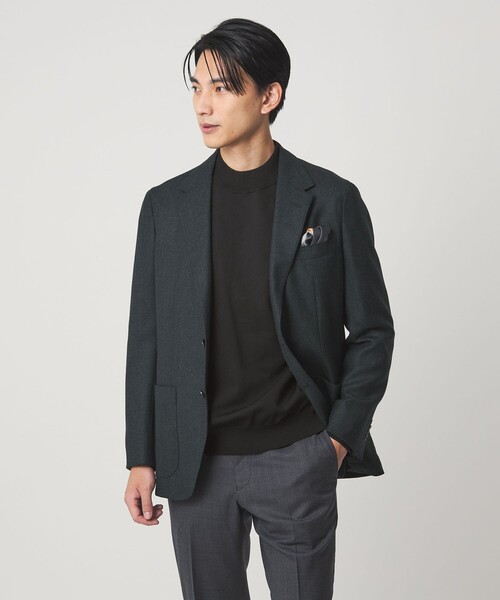 green label relaxing（グリーンレーベルリラクシング）の「A+ ポリエステル モックネック ニット -ウォッシャブル-（ニット/セーター・メンズ・ライトグレー/ブラック/ライトブルー・M/XL/L/S）」の8枚目の写真