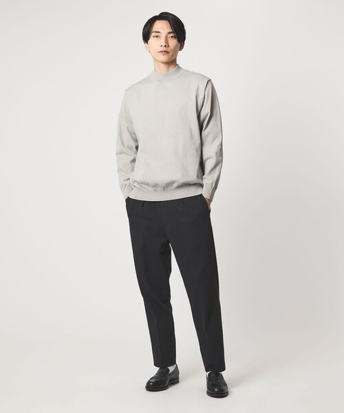 green label relaxing（グリーンレーベルリラクシング）の「A+ ポリエステル モックネック ニット -ウォッシャブル-（ニット/セーター・メンズ・ライトグレー/ブラック/ライトブルー・M/XL/L/S）」の10枚目の写真
