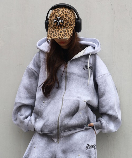 ATMARKジップアップパーカーセットアップ ATMARK パーカー 「3サイズ展開 / UNISEX 」ATMARKサガラ刺繍ジップ