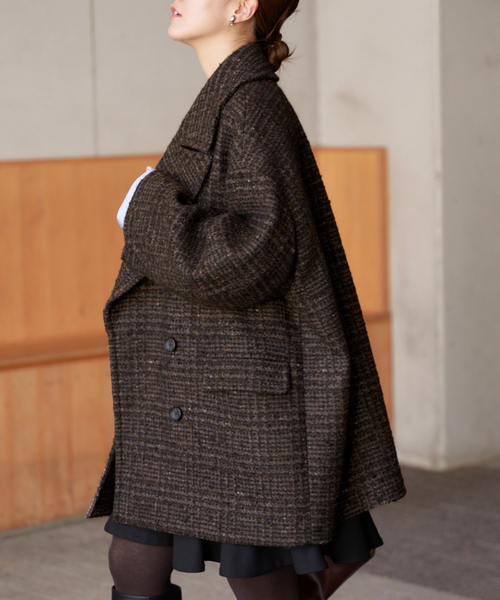 IENA(イエナ)の「LA TORRE チェックコート(その他アウター・レディース・ブラウン・36/38)」の4枚目の写真