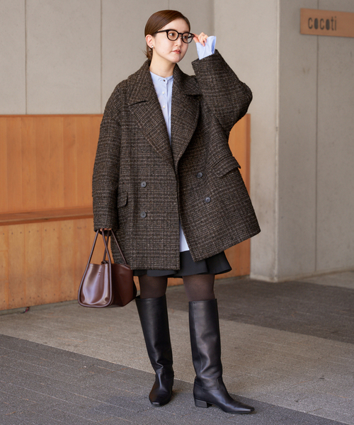 IENA(イエナ)の「LA TORRE チェックコート(その他アウター・レディース・ブラウン・36/38)」の7枚目の写真