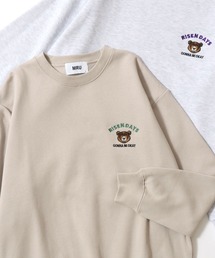 MRU（エムアールユー）の「2025AW MRU/エムアールユー オーバーサイズ 裏起毛 アニマル/エイトボール/髭おじ/ハンバーガー ワンポイント刺繍 クルーネックスウェット レディース メンズ トレーナー（スウェット）」