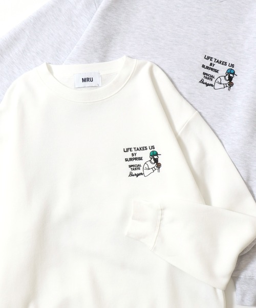 セール】2025AW MRU/エムアールユー オーバーサイズ 裏起毛 アニマル