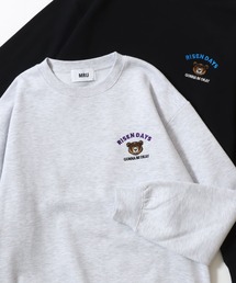MRU（エムアールユー）の「2025AW MRU/エムアールユー オーバーサイズ 裏起毛 アニマル/エイトボール/髭おじ/ハンバーガー ワンポイント刺繍 クルーネックスウェット レディース メンズ トレーナー（スウェット）」