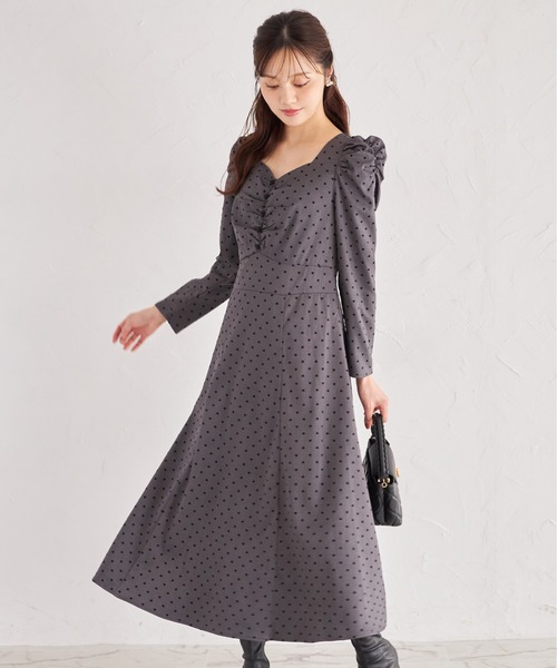 フロッキーハートドットワンピース（ワンピース）｜tocco closet