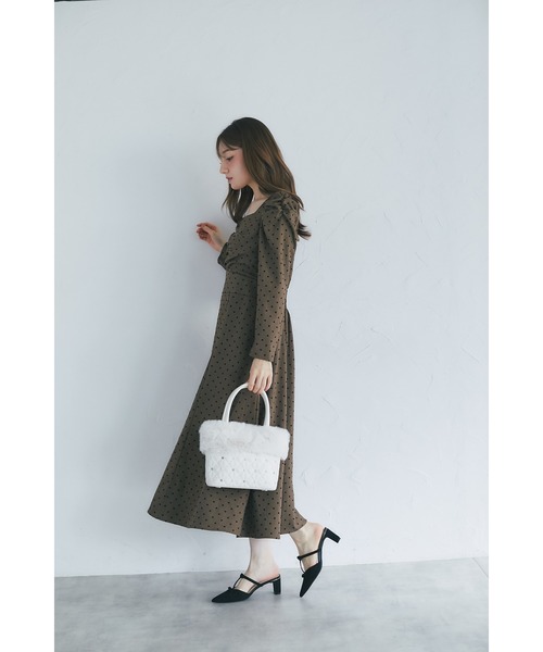 フロッキードットワンピース フロッキーハートドットワンピース