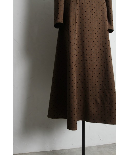 フロッキードットワンピース フロッキーハートドットワンピース