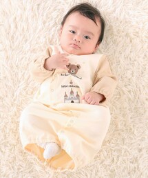 fillot de bebe reduction（フィヨデュベベルダクティオン）の「裏毛クマパッチ長袖2wayオール(50~75cm)（ロンパース・キッズ）」