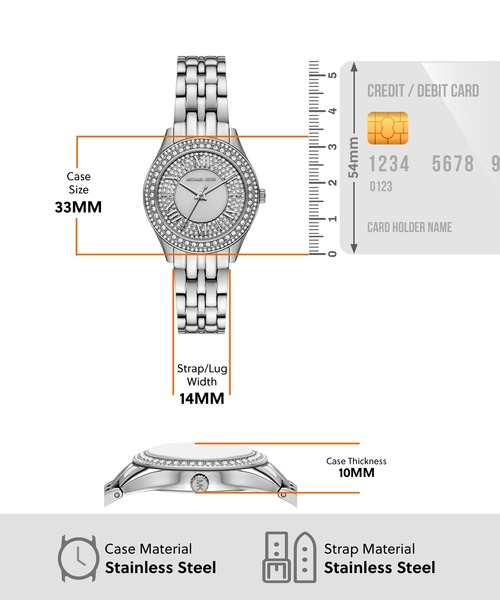 MICHAEL KORS(マイケルコース)の「マイケル・コース 腕時計 レディース アナログ ステンレス MK4975SET(アナログ腕時計・レディース・シルバー・FREE)」の5枚目の写真