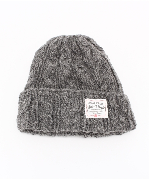 ikka(イッカ)の「ケーブルアランワッチ(ニットキャップ/ビーニー・レディース・オフホワイト/グレー/ネイビー・FREE)」の2枚目の写真