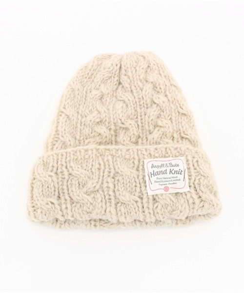 ikka(イッカ)の「ケーブルアランワッチ(ニットキャップ/ビーニー・レディース・オフホワイト/グレー/ネイビー・FREE)」の1枚目の写真