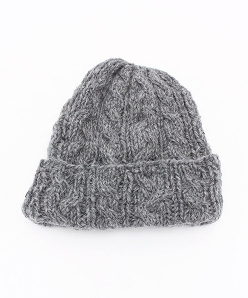 ikka(イッカ)の「ケーブルアランワッチ(ニットキャップ/ビーニー・レディース・オフホワイト/グレー/ネイビー・FREE)」の8枚目の写真