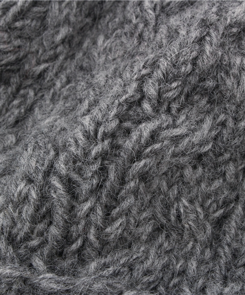 ikka(イッカ)の「ケーブルアランワッチ(ニットキャップ/ビーニー・レディース・オフホワイト/グレー/ネイビー・FREE)」の6枚目の写真