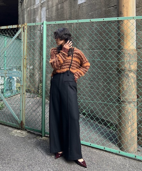 セール】MIX YARN BORDER KNIT TOP（ニット/セーター）｜Ameri（アメリ