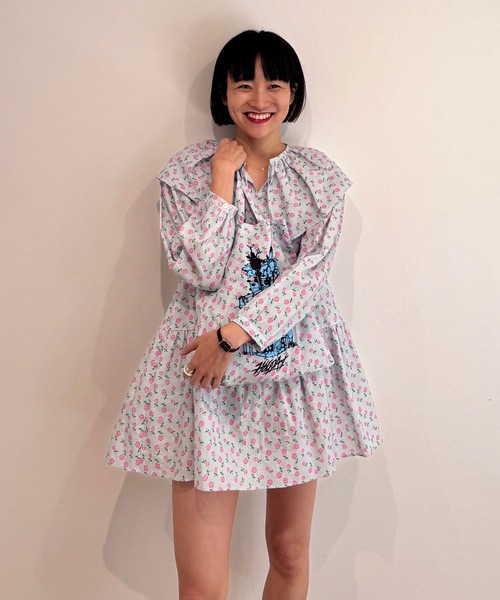 HOLIDAY（ホリデイ）の「FLOWER TOTE BAG (CIRCULATION) フラワートートバッグ (サーキュレーション)（トートバッグ・レディース・ブルー・ONE SIZE）」の4枚目の写真