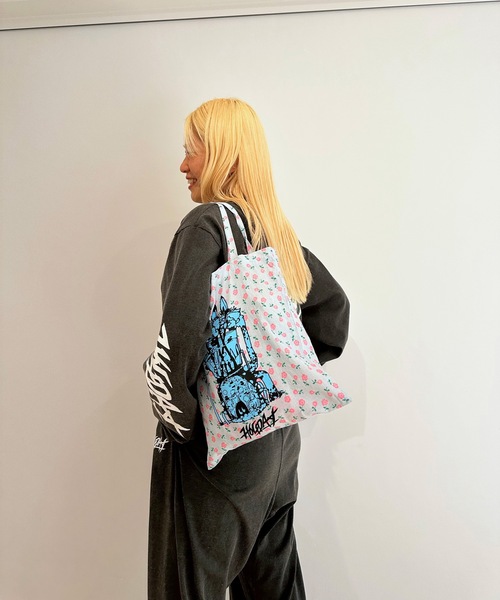 HOLIDAY（ホリデイ）の「FLOWER TOTE BAG (CIRCULATION) フラワートートバッグ (サーキュレーション)（トートバッグ・レディース・ブルー・ONE SIZE）」の10枚目の写真