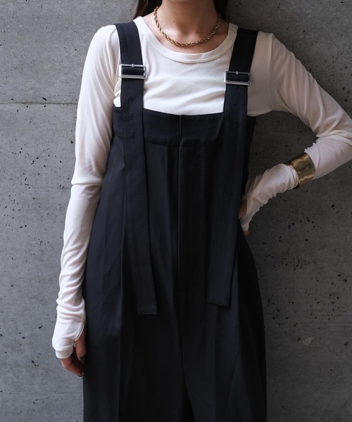 CIEL'AIR(シエルエアー)の「WIDE ALL IN ONE(ワイドオールインワン)(つなぎ/オールインワン・レディース・チャコールグレー/ブラック・MEDIUM)」の13枚目の写真