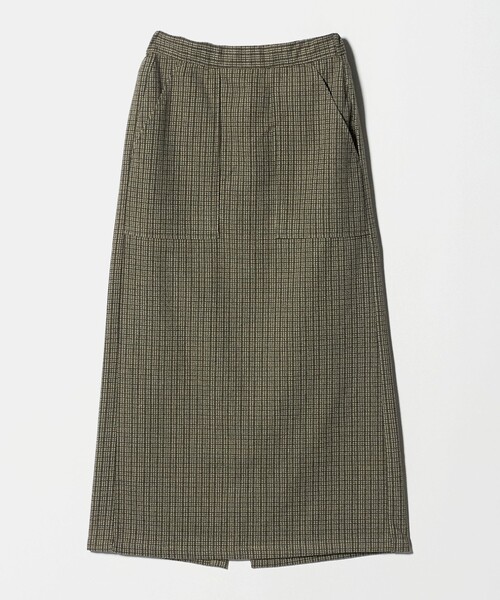 A DAY IN THE LIFE UNITED ARROWS(アデイインザライフユナイテッドアローズ)の「ニット チェック パッチポケット タイトスカート <A DAY IN THE LIFE>(スカート・レディース・ダークブラウン/ライトグレー/ダークグレー・FREE)」の3枚目の写真