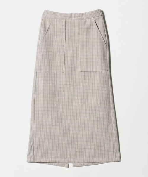 A DAY IN THE LIFE UNITED ARROWS(アデイインザライフユナイテッドアローズ)の「ニット チェック パッチポケット タイトスカート <A DAY IN THE LIFE>(スカート・レディース・ダークブラウン/ライトグレー/ダークグレー・FREE)」の1枚目の写真