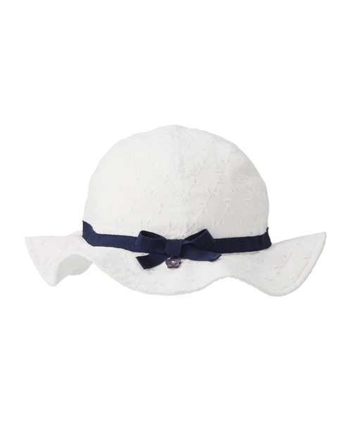MIKI HOUSE（ミキハウス）の「レース生地のハット（ハット・キッズ・ホワイト・LL(54-56cm)/L(52-54cm)/M(50-52cm)/S(48-50cm)）」の2枚目の写真