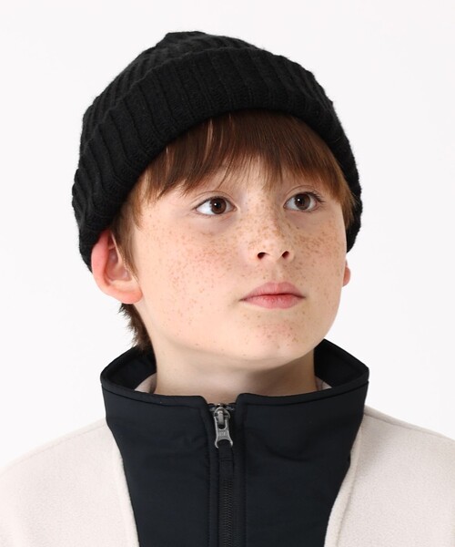 Columbia（コロンビア）の「Columbia／キッズ スプリットレンジ ユース ニットキャップ／コロンビア（ニットキャップ/ビーニー・キッズ・ベージュ/ブラック/ベージュ系その他・ONE SIZE）」の4枚目の写真