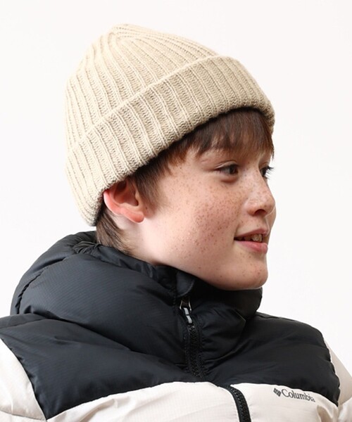 Columbia（コロンビア）の「Columbia／キッズ スプリットレンジ ユース ニットキャップ／コロンビア（ニットキャップ/ビーニー・キッズ・ベージュ/ブラック/ベージュ系その他・ONE SIZE）」の8枚目の写真