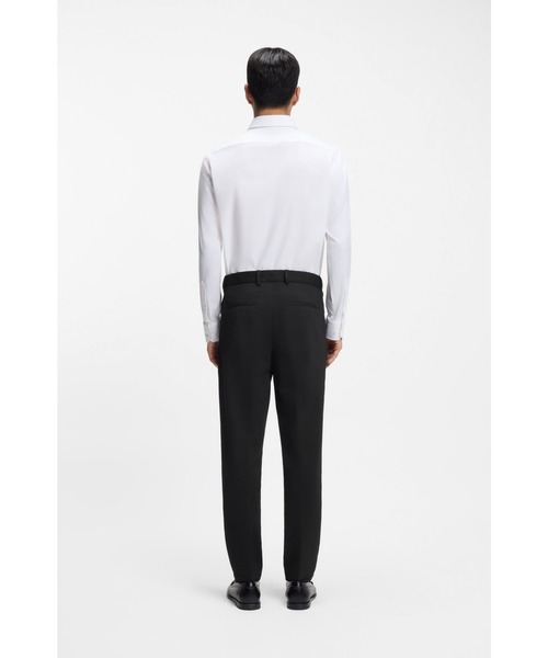 BOSS(ボス)の「ウォッシャブル フォーマルパンツ ストレッチシアサッカー ファブリック(その他パンツ・メンズ・ブラック/ベージュ・54/50/44/46/52/48/56)」の4枚目の写真