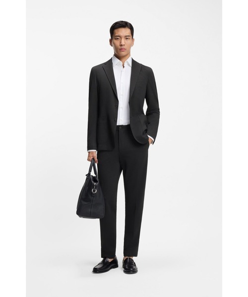 BOSS(ボス)の「ウォッシャブル フォーマルパンツ ストレッチシアサッカー ファブリック(その他パンツ・メンズ・ブラック/ベージュ・54/50/44/46/52/48/56)」の5枚目の写真