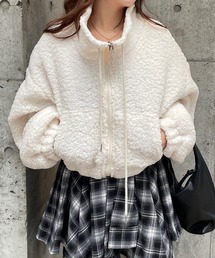 ショート丈スタンドネックボアジャケット